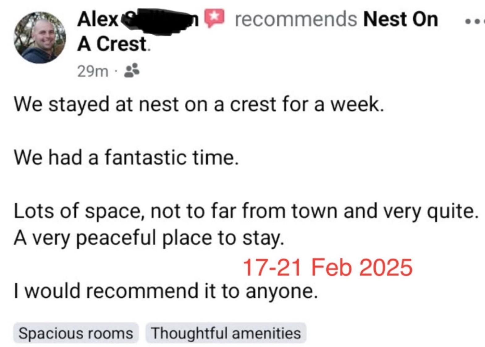 Nest On A Crest Villa Rye Eksteriør billede